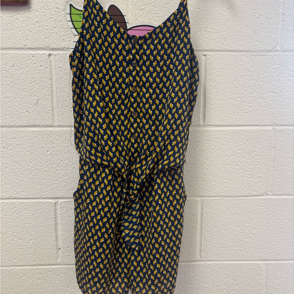 Stylish Blue  and Yellow Patterned romper